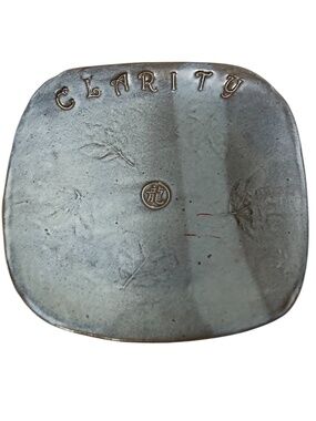 Handcrafted decorative blue trinket dish or ritual plate, NEW